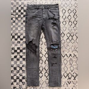 Ksubi Distressed Black Wash Jeans